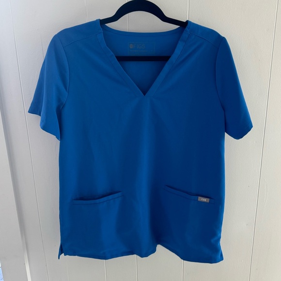 FIGS Royal Blue Scrub Top - Picture 1 of 4